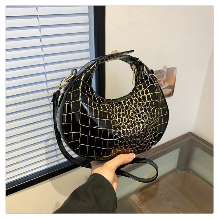 Популярная женская сумка через плечо с узором из камня 2024 года, новая модная простая весенняя сумочка с цепочкой большой емкости