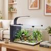 24L Home Glass Aquarium With Integrated Filter And LED Light 45x25x25.5 Cm Black