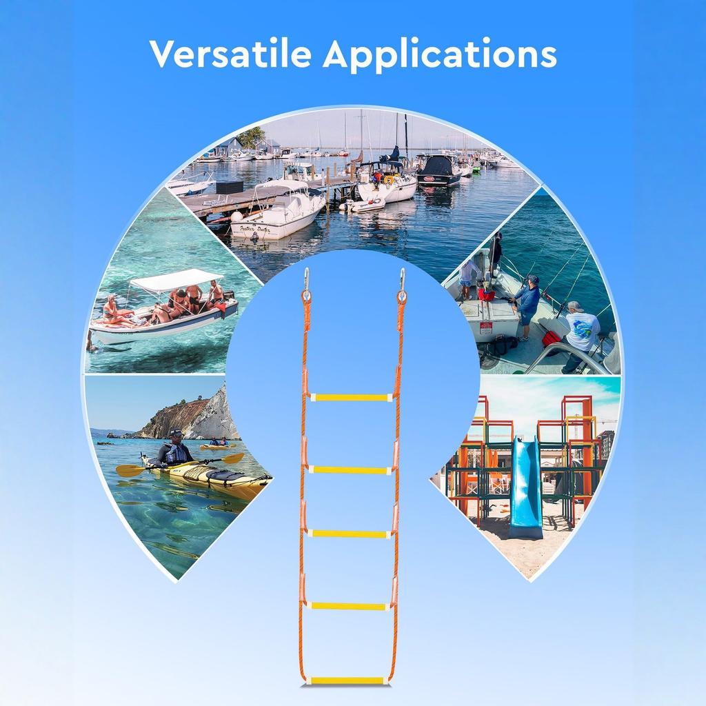 Step Rope Ladder Boarding Ladder Practical Lightweight Stable Heavy Duty