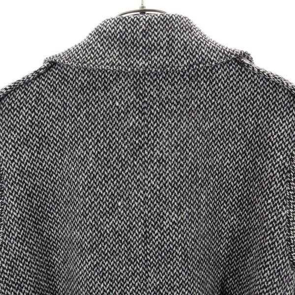 Mackintosh Wool Trench Coat 32 Black X White Women Used