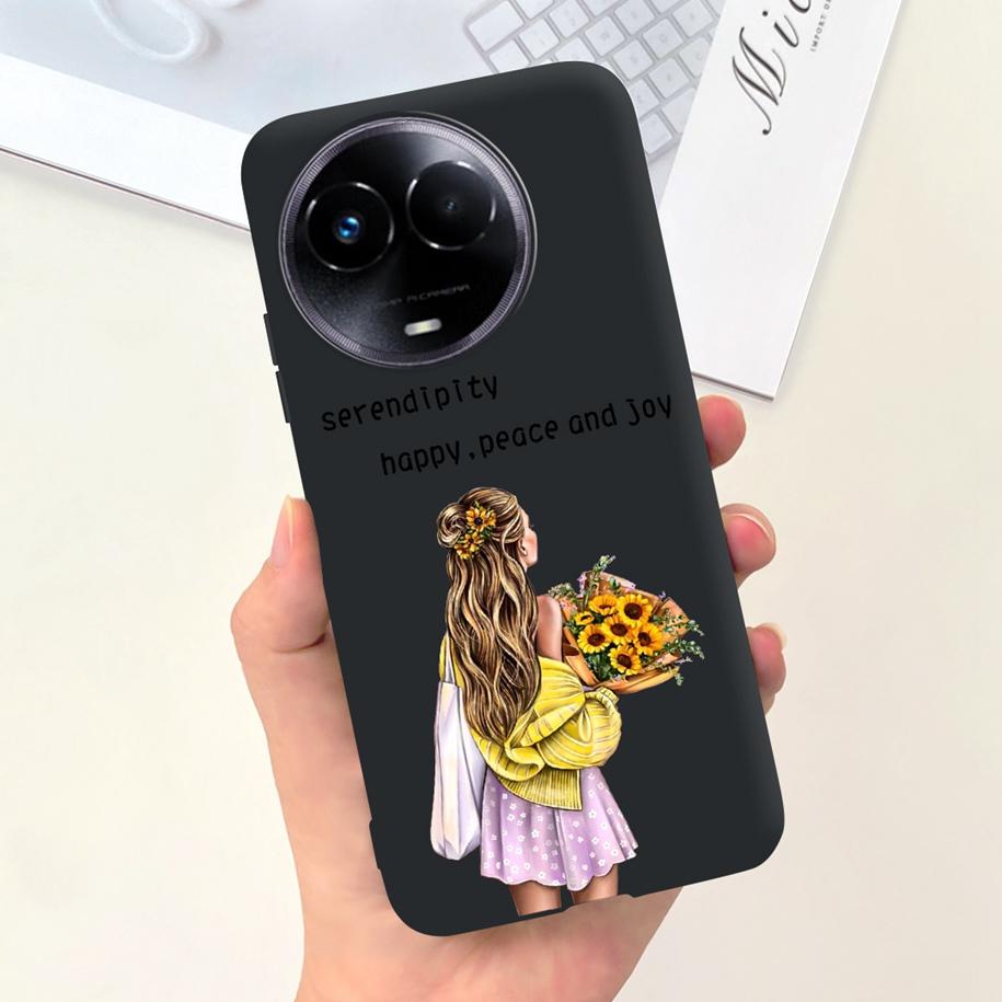 Ударопрочный Чехол Для Realme 11 5G / Realme 11X Чехол На Телефон Модный Девушки Мягкий Силикон Funda Для Realme11 11 X 2023 RMX3785 Coque