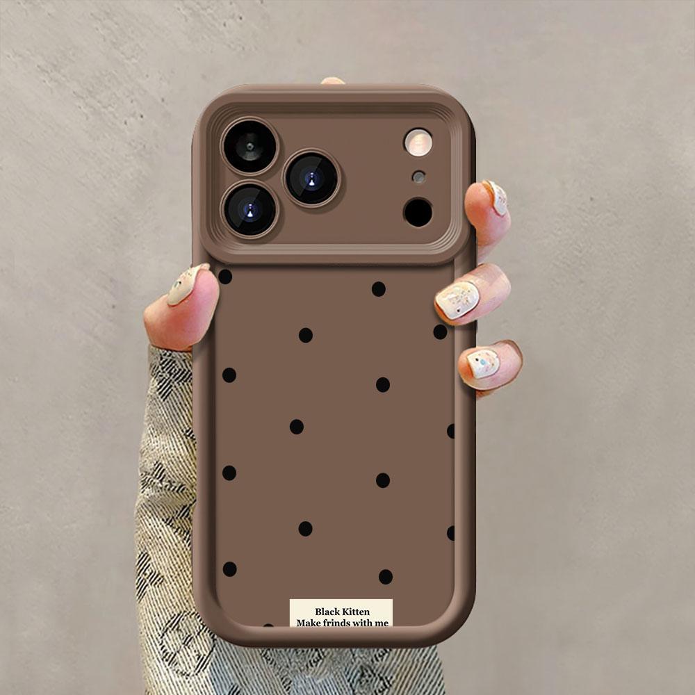 Модный матовый чехол для телефона с точками в виде волн для iPhone 17 Pro Max 16 15 14 13 12 11 Pro XR 7 8 16 Plus 13 16E TPU ударопрочный чехол