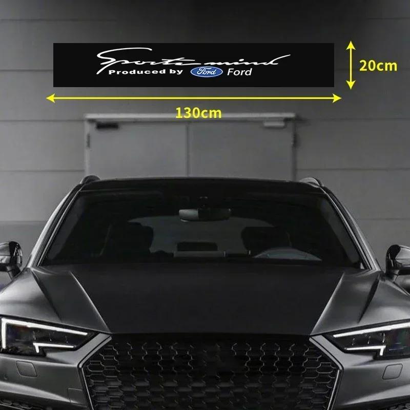 Новая автомобильная наклейка 2026 2025 Горячая Для автомобиля Ford Наклейки на солнцезащитный козырек Автомобильные наклейки на лобовое стекло Для Ford Focus 3 2015-2018 Kuga 201