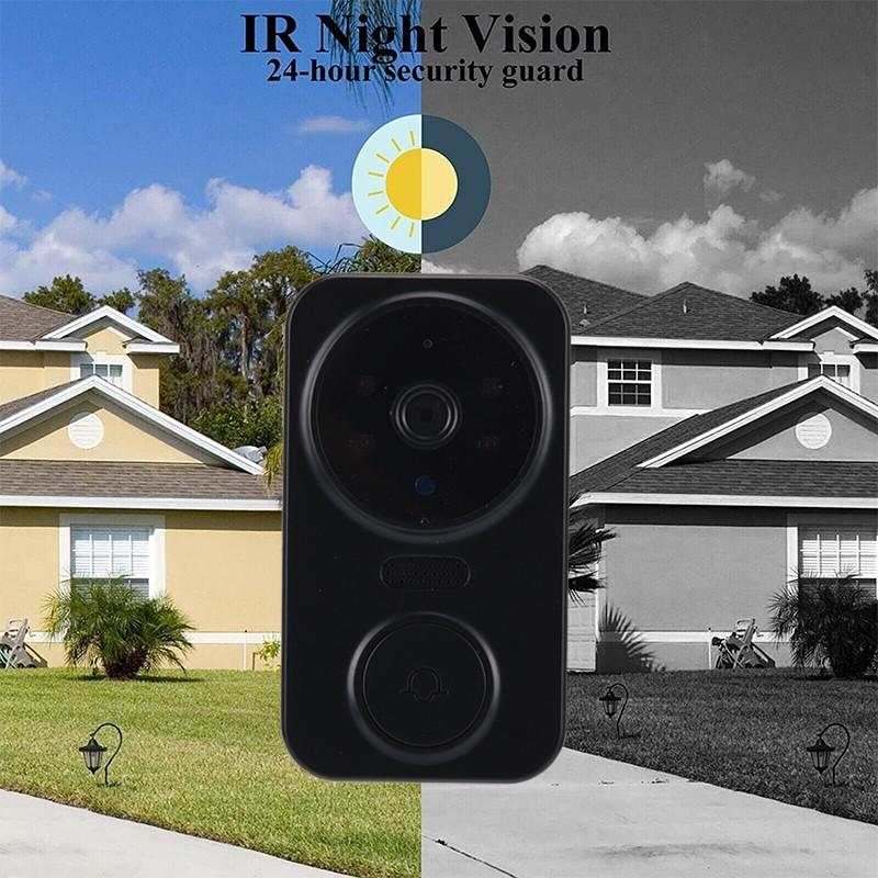 Wi-Fi видео дверной звонок, умный беспроводной дверной звонок, 2,4G, дверная камера ночного видения, поддержка двусторонней аудиосвязи
