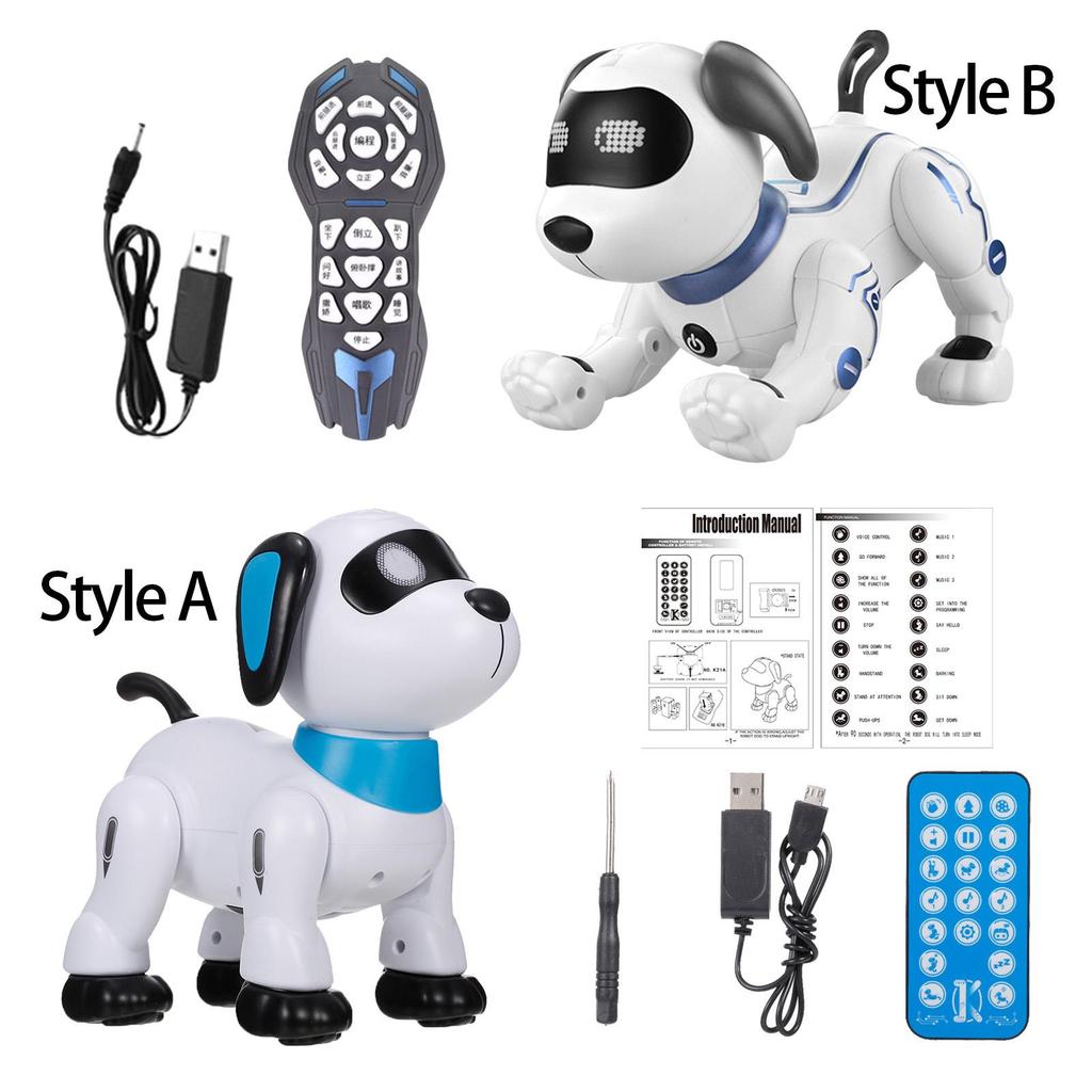 Remote Control Robotic Dog Programmable Dancing Walking with Light and Sound RC Animal Dog Toy for Children Kids Birthday Gifts