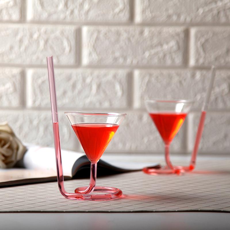 Бокал для коктейля Креативный винт Спиральная соломинка Молекула Бокал для вина Бокал для шампанского Вечеринка Бар Питьевые стаканы Кухонные принадлежности
