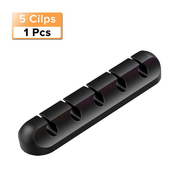 Creative Silicone Cable Organizer: Multifunctional, Self-Adhesive Storage Clip for Car & Desktop