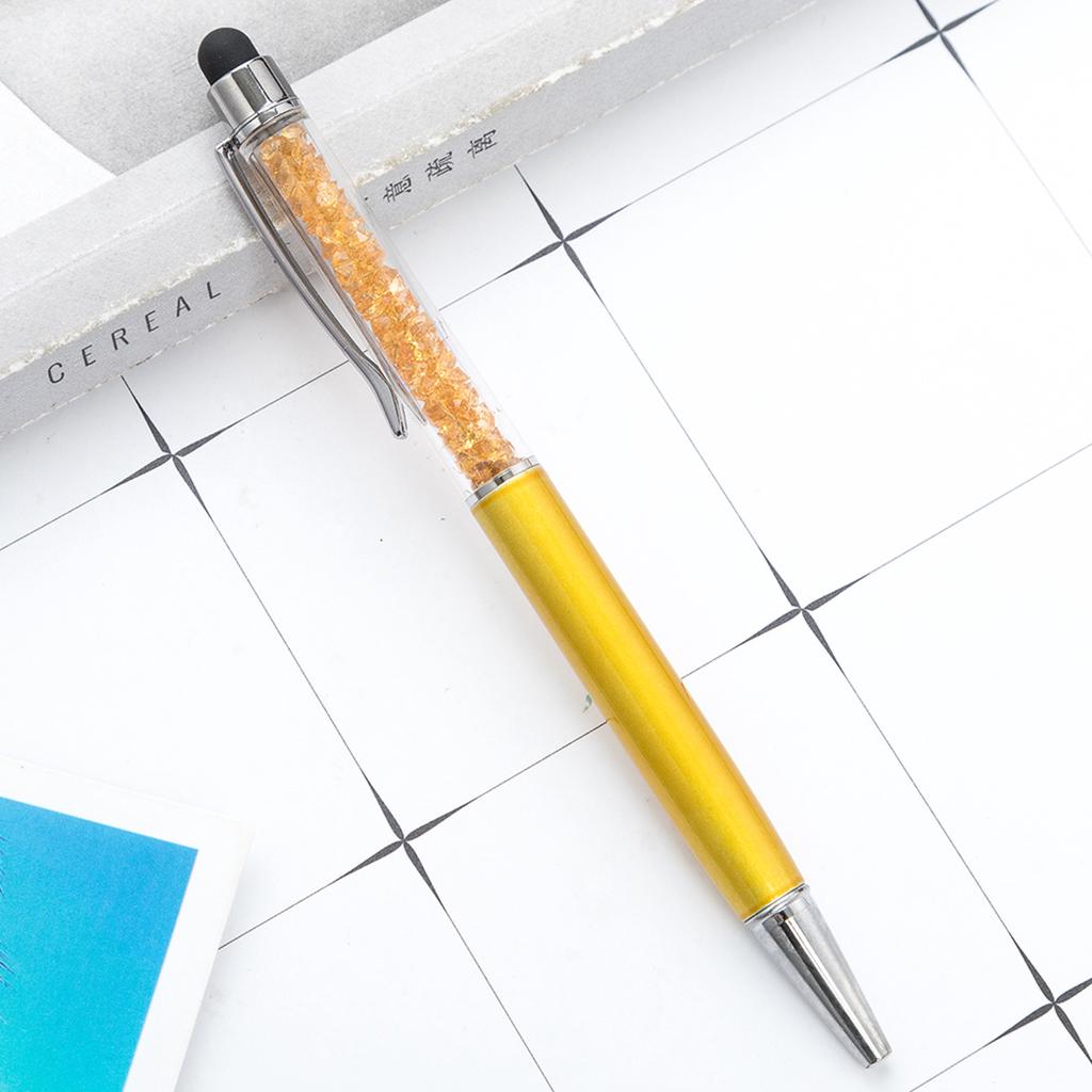 1 шт., хрустальная шариковая ручка, стилус, сенсорная ручка, канцелярские принадлежности для письма, офисные школьные принадлежности, вращающиеся металлические ручки для медсестер