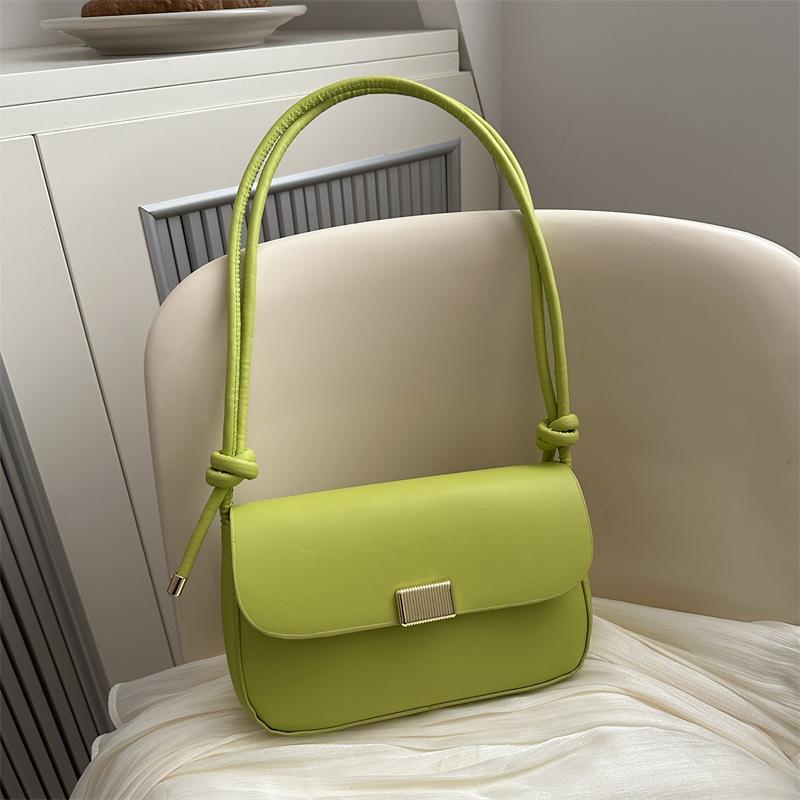 Простая женская сумка 2024 года, китайский Новый год, новый однотонный трендовый корейский вариант, сумка под мышкой, сумка через плечо, маленькая квадратная сумка, сумка из тофу