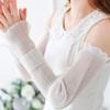 Summer Long Fingerless Gloves Women Sun Protection Sleeves Gloves Lady Thin Lace Mesh Arm Sleeve Sunscreen Uv Breathable Mittens