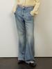 Джинсы bootcut Elssibeui с винтажной стиркой_Синие