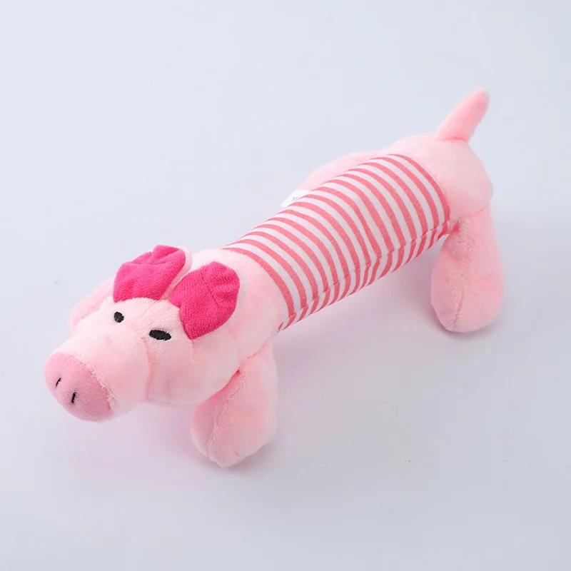 Милые плюшевые игрушки для собак, кошек, пищащие игрушки для собак, забавные, прочные, из флиса, жевательные игрушки для моляров, подходящие для всех домашних животных, слонов, уток, свиней