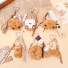 Cute Miu Style Cartoon Bread Plush Doll Keychain Ornament