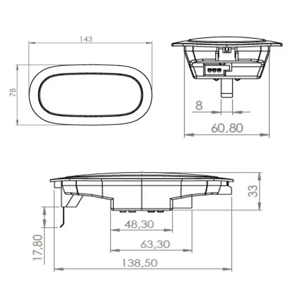 Interior Ceiling Light For Clio Mk2 OEM 7700434189 8200543879