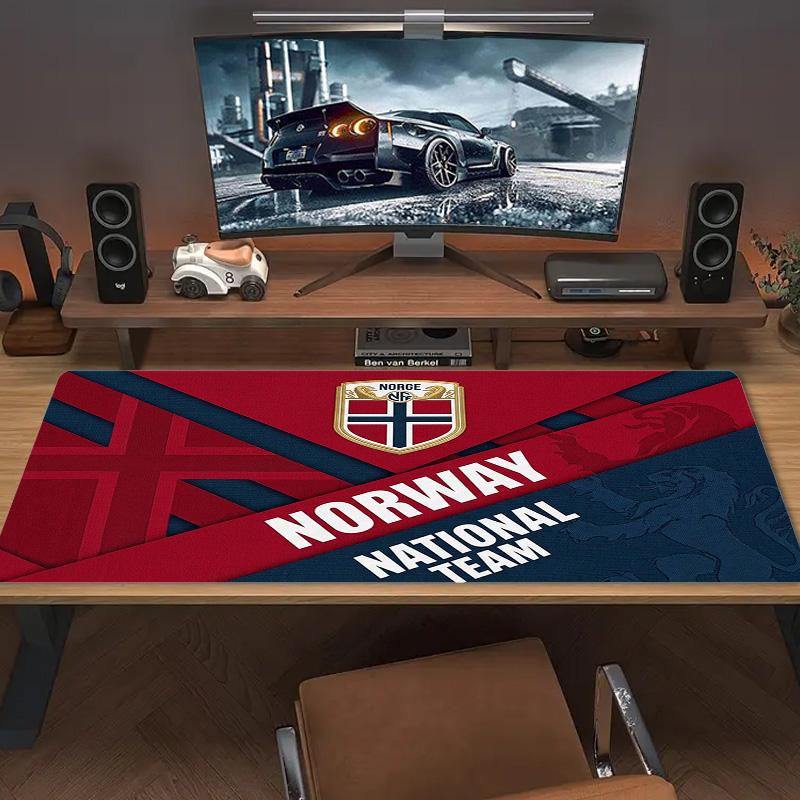 Norway National Football Color Mouse Pad Large Gaming Table Cushion Non-slip Laptop Tablet Big Mousepad XXL Mat Mini PC Playmat With Lock edge