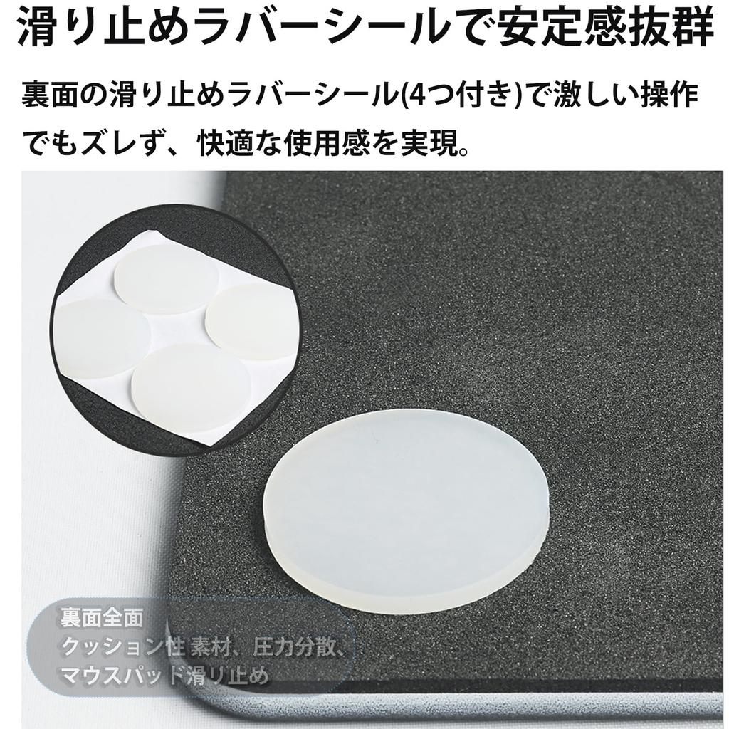 RED SAMURAI Gaming Glass Mouse Pad with Durable and Quiet Design for Improved Accuracy and Specially Tempered Glass Surface with Cushioned Compatible