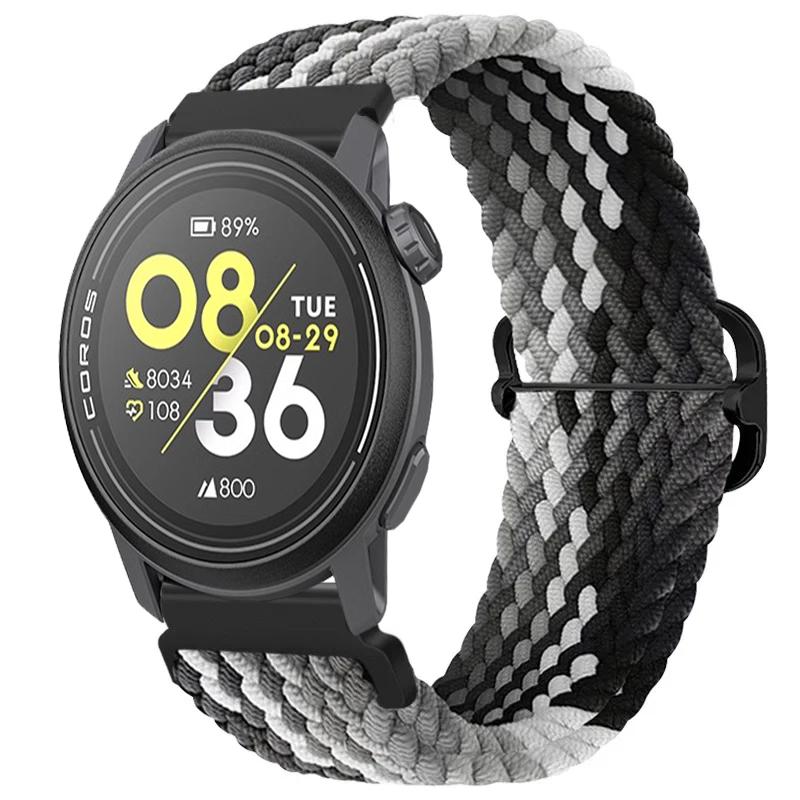 Нейлоновый плетеный ремешок 20/22 мм для COROS APEX 4/PACE Pro/4 3 2 Регулируемый браслет для CMF Watch 3/2/1 Pro Suunto Race 2/S/Run