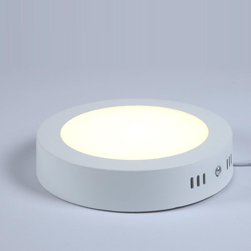 18W 6000K LED Panel Light Ultra-Thin Round Surface Mount Downlight Ceiling Light for Home Office