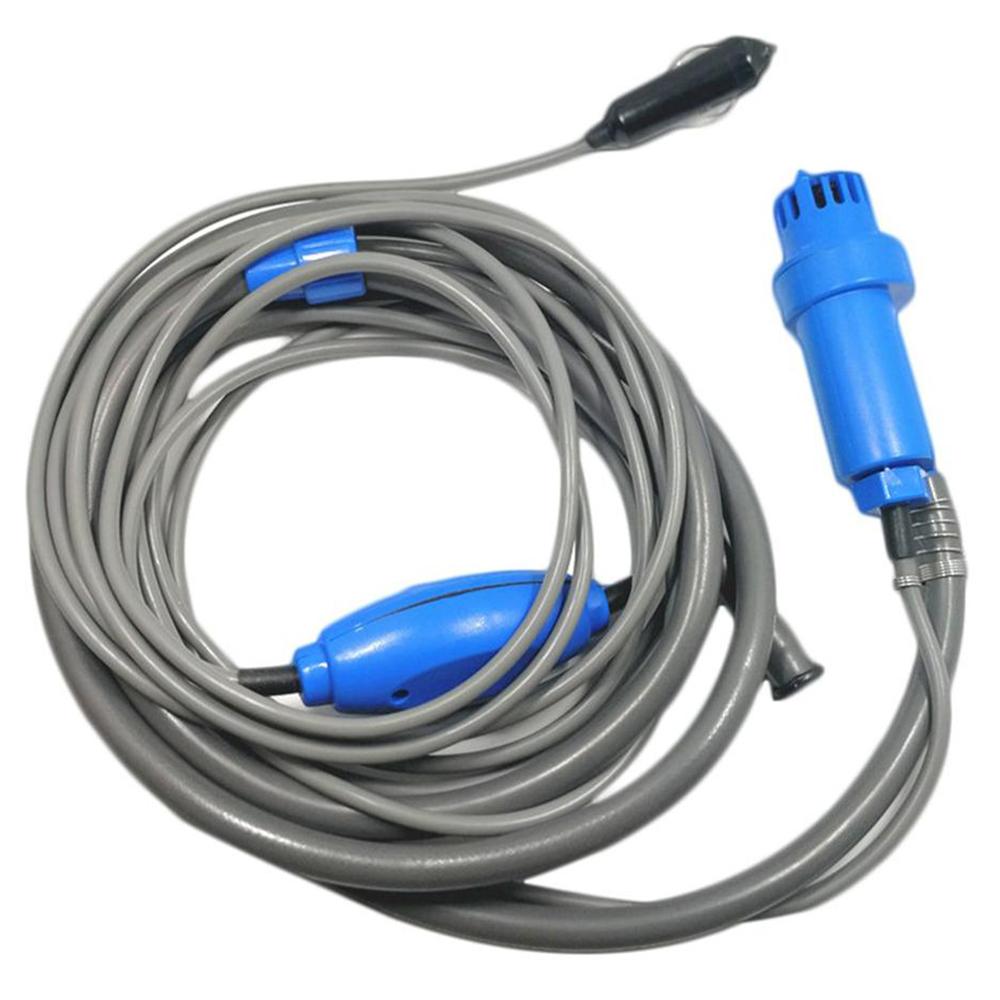 Портативный душ для кемпинга, уличный душевой насос 12 В со складным ведром емкостью 20 л для походов и кемпинга