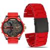 Силиконовый ремешок из нержавеющей стали для часов Diesel Watch Strap DZ7396 DZ7370 DZ4289 DZ7070 DZ7395 Мужской резиновый водонепроницаемый браслет 28 мм