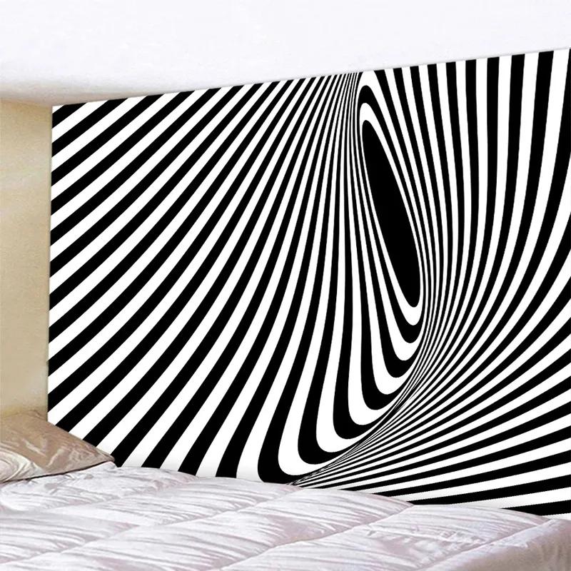 Fashionable Home Decor Tapestry Living Room Bedroom Tapestry Abstract Geometric Swirl Pattern