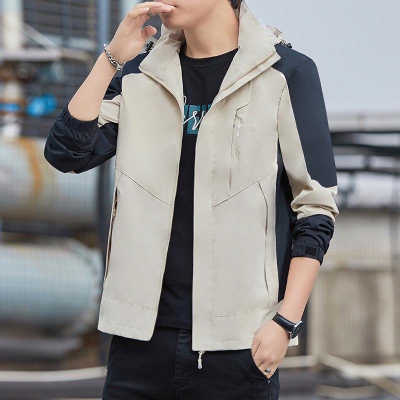 Весенняя новая повседневная куртка мужская весенняя трендовая водонепроницаемая куртка для активного отдыха мужская одежда