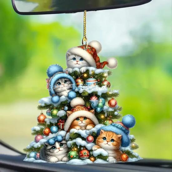 Подвесное украшение, милое украшение в виде животного, креативная форма со шнурком, легко подвешивается на зеркало заднего вида автомобиля, подвесное украшение, подвески