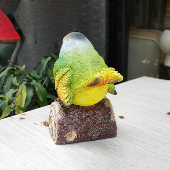 Птица-украшение со звуком птицы, срабатывающим от света, реалистичный вид, декоративная скульптура птицы для сада