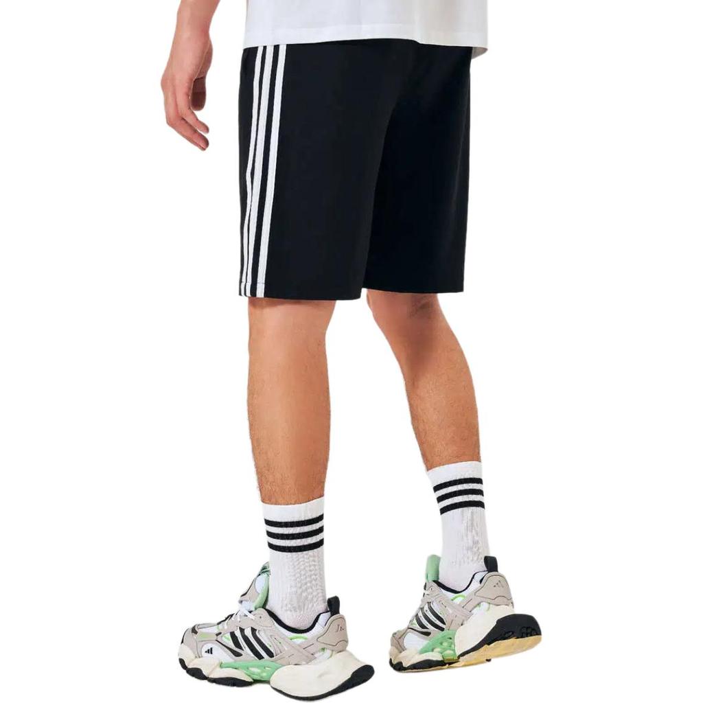 Adidas Striped Print Logo Lightweight Breathable Elastic Waist Casual Shorts Men Shorts Black S21ATMSH2T-BW