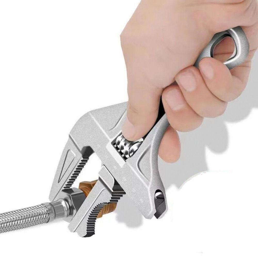 Large Opening Bathroom Pipe Spanner Adjustable Plumbing Wrench Adjustable Wrench  Toilet Sink