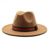 Big Eave Hat Fashion Flat Top Hat Men'S And Women'S Woolen Jazz Hat