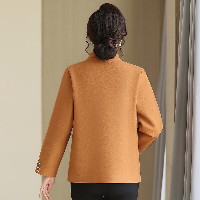 Paster Mid-Aged Women's New Chinese Style Woolen Coat