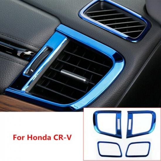 4X Front Dashboard Side Air Outlet Vent Cover Trim For Honda CR-V CRV 2017-