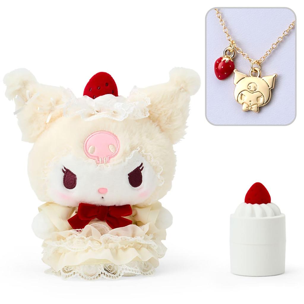 Sanrio Kuromi Plush Toy Necklace Trinket Case Gift 391221 & (Shortcake)