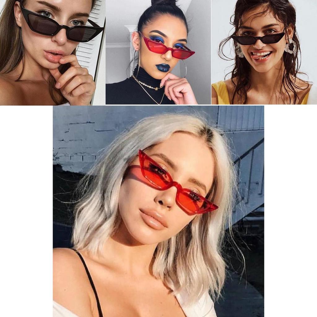 Trendy Women Cat Eye Design Sunglasses With Retro Small Eyeglass And Uv Protection