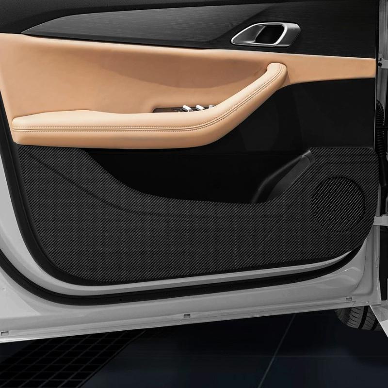 For Geely Monjaro/Preface/Emgrand (IV)/Coolray L/Coolray/Starray/Icon 2019-2026 Carbon Fiber Door Kick Pad Door Panel Protector