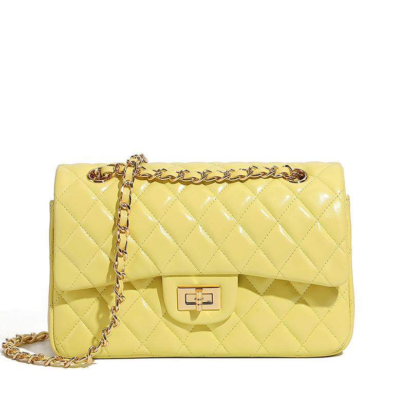 Diamond-shaped Chain Bag A High-end Single-shoulder Crossbody Bag with A Small Cowhide Design