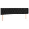 VidaXL LED Headboard Bedroom Furniture Double Bed Accessory Head of Bed Frame Interior Black 3123640