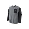 Sportswear Fleece Sweatshirt With Logo Print And Front Pocket Men Tops Grey FD2376-068