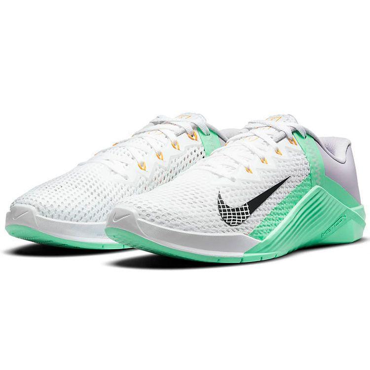 Nike Metcon 6 White Infinite Lilac Green Женские кроссовки Violet-Shock Dark-Smoke-Grey AT3160-135