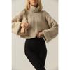 Women's Turtleneck Crop Knitwear Sweater