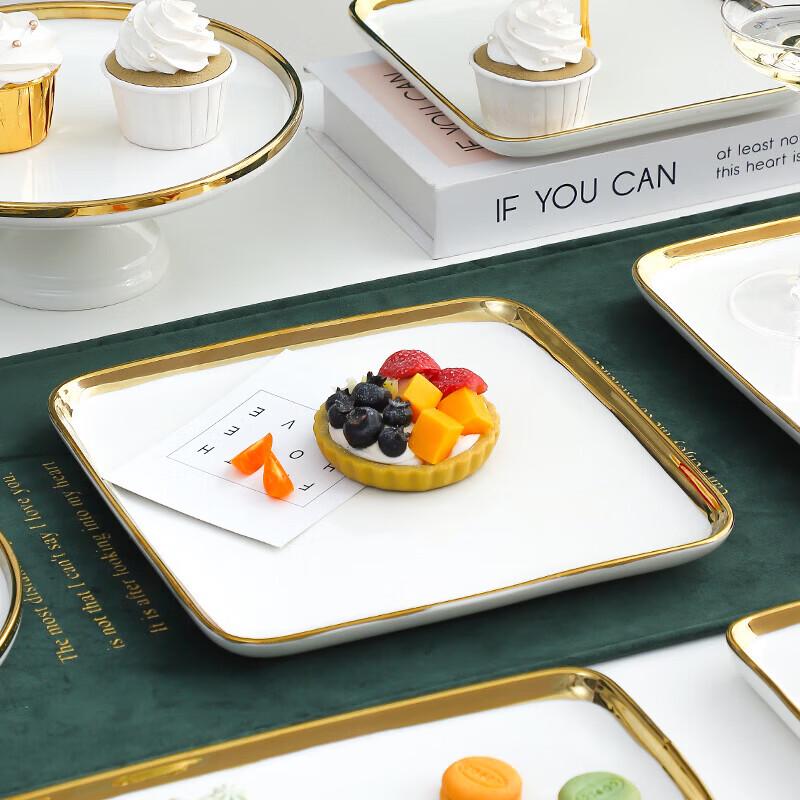 Nordic Ceramic Rectangular Dessert Display Stand