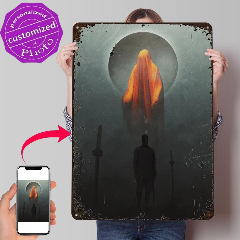 The Blade Personalized D Textured Metal Poster Wall Art Tinplate Sign for Gaming Room Decoration Items Home Decorations House