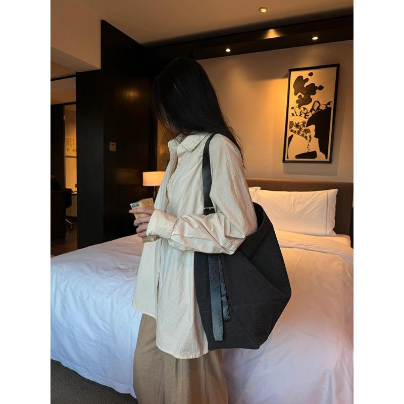 Large-capacity Laid-back Single-shoulder Crossbody Commuter Bag Casual Large Bag