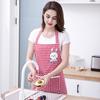 Милый мультяшный кухонный фартук с кроликом для мужчин и женщин, розовый, белый, водонепроницаемый, из хлопка и льна, легко стирающийся, с большим карманом