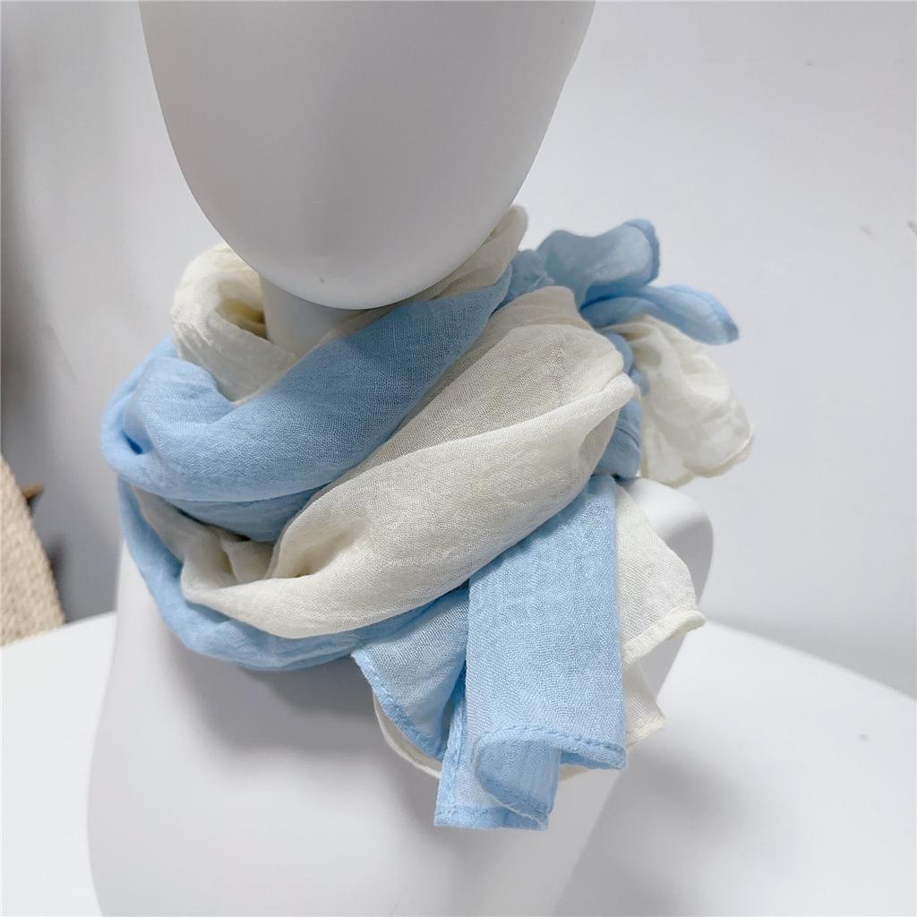New Linen And Cotton Scarf Long Color Patch Scarf Shawl Autumn Winter Warm Artistic Woman Scarf 79x190cm