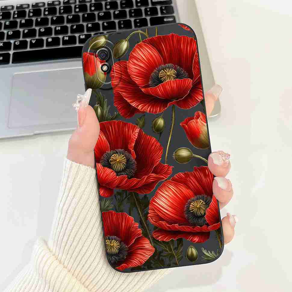New For Redmi 9A M2006C3LG Case Fashion Girl Bow Rose Soft Silicone Cover For Xiaomi Redmi 9AT 9 A 6.53" Shockproof Phone Casing