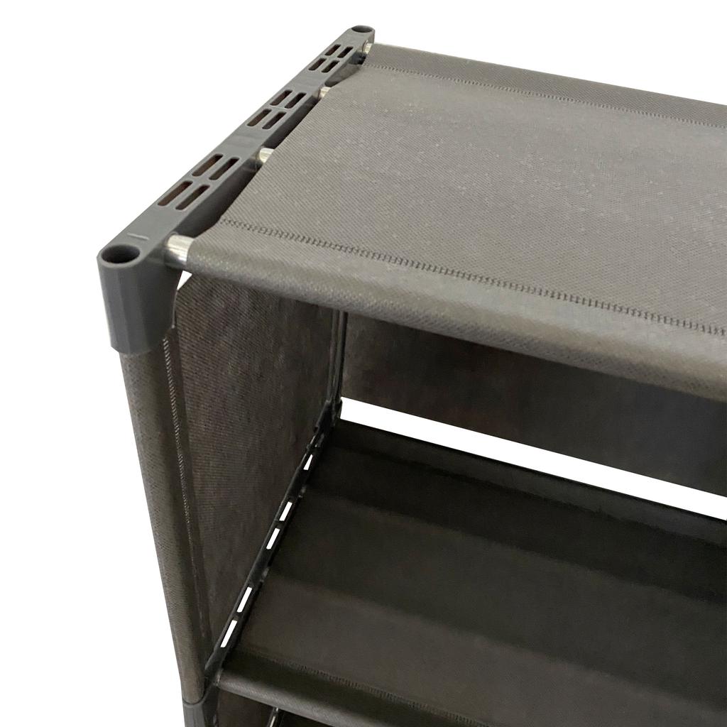 Nyana Home 5 Tier 10 Hole PVC & Fabric Storage Shelving Unit 125x80x29 Cm
