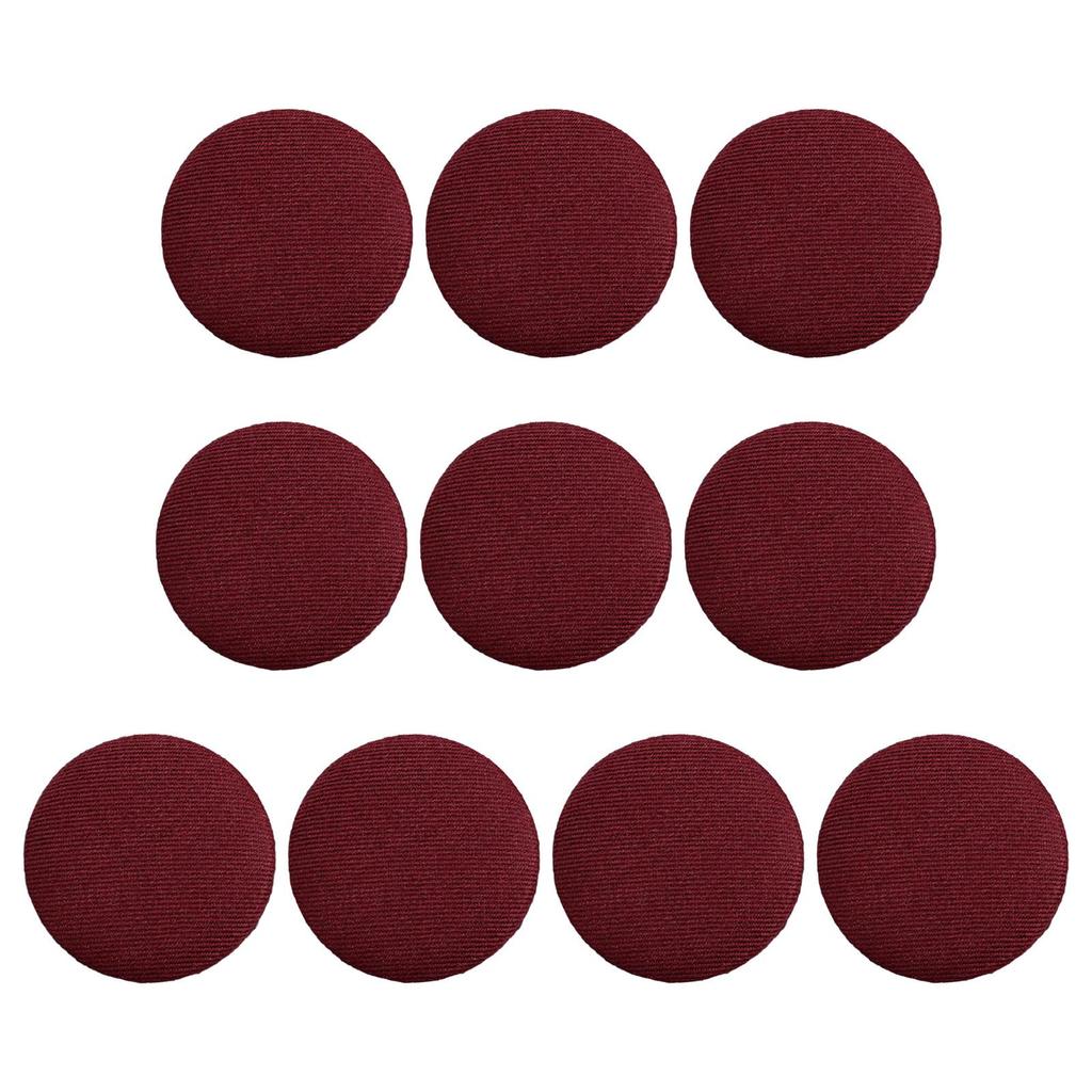 10 X Fabric Covered Buttons, Shank DIY Decorative Crafts, 23mm Flat Back Sewing Buttons for