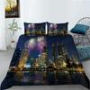 3D Fireworks Pattern Home Bedding Set Bedding Cover Pillowcase AU/US/EU Full Size Bedding Set Home Decoration